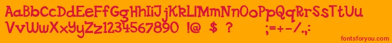 Dsgoose Font – Red Fonts on Orange Background