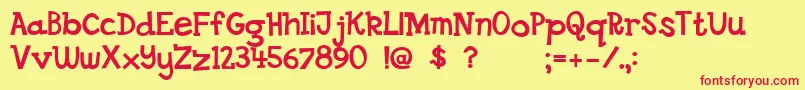 Dsgoose Font – Red Fonts on Yellow Background