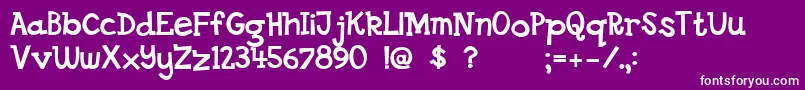 Dsgoose Font – White Fonts on Purple Background