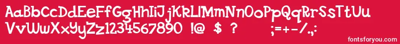 Dsgoose Font – White Fonts on Red Background