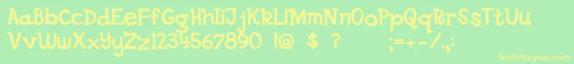 Dsgoose Font – Yellow Fonts on Green Background