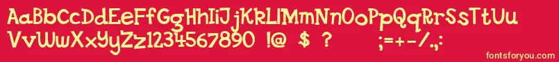 Dsgoose Font – Yellow Fonts on Red Background