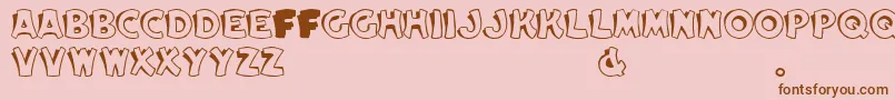 ElwoodRegular Font – Brown Fonts on Pink Background