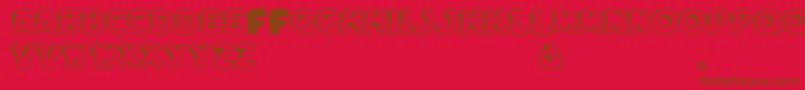 ElwoodRegular Font – Brown Fonts on Red Background