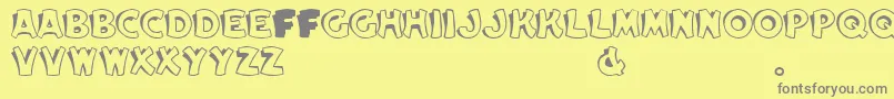 ElwoodRegular Font – Gray Fonts on Yellow Background