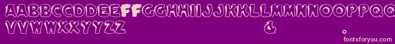 ElwoodRegular Font – Pink Fonts on Purple Background
