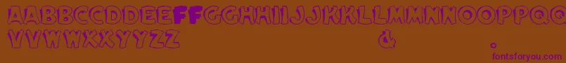 ElwoodRegular Font – Purple Fonts on Brown Background