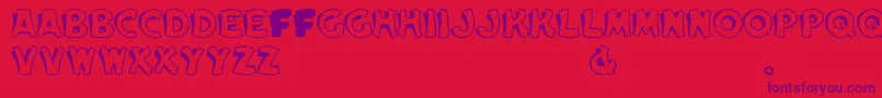 ElwoodRegular Font – Purple Fonts on Red Background