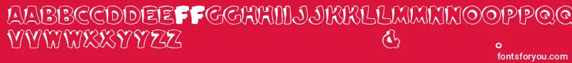 ElwoodRegular Font – White Fonts on Red Background