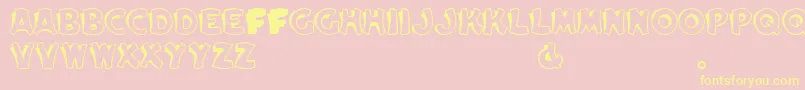 ElwoodRegular Font – Yellow Fonts on Pink Background