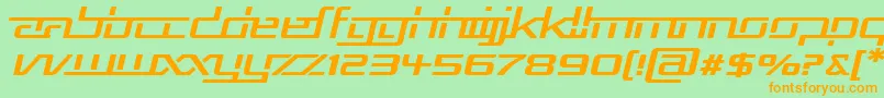 RepublikaVExpItalic Font – Orange Fonts on Green Background