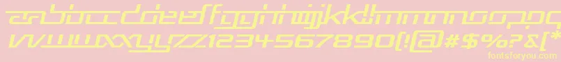 RepublikaVExpItalic Font – Yellow Fonts on Pink Background