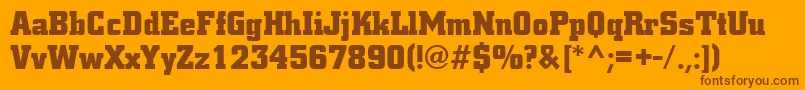 CityBold Font – Brown Fonts on Orange Background