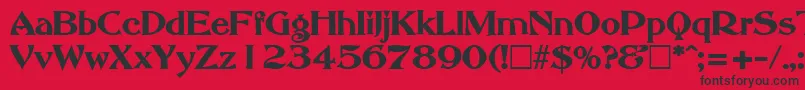 AbbeyOldStyleSfBold Font – Black Fonts on Red Background