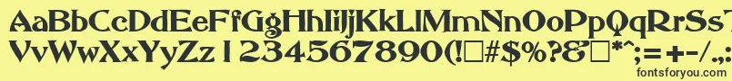 AbbeyOldStyleSfBold Font – Black Fonts on Yellow Background