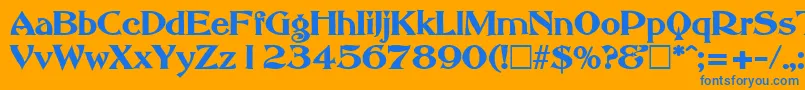 AbbeyOldStyleSfBold Font – Blue Fonts on Orange Background