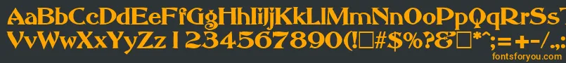 AbbeyOldStyleSfBold Font – Orange Fonts on Black Background