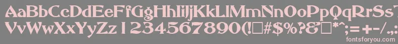 AbbeyOldStyleSfBold Font – Pink Fonts on Gray Background