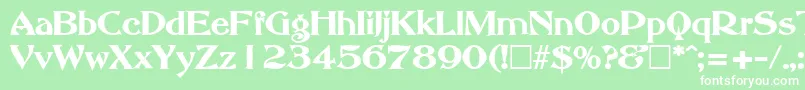 AbbeyOldStyleSfBold Font – White Fonts on Green Background