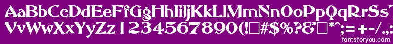 AbbeyOldStyleSfBold Font – White Fonts on Purple Background