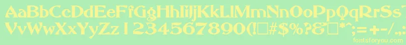 AbbeyOldStyleSfBold Font – Yellow Fonts on Green Background