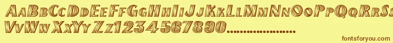 TexMexDisplaySsiExtraBold Font – Brown Fonts on Yellow Background