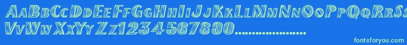 TexMexDisplaySsiExtraBold Font – Green Fonts on Blue Background