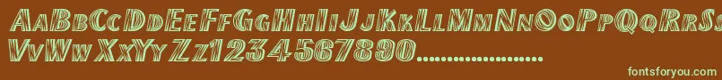 TexMexDisplaySsiExtraBold Font – Green Fonts on Brown Background