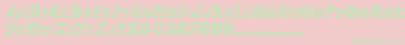 TexMexDisplaySsiExtraBold Font – Green Fonts on Pink Background