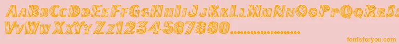 TexMexDisplaySsiExtraBold-Schriftart – Orangefarbene Schriften auf rosa Hintergrund