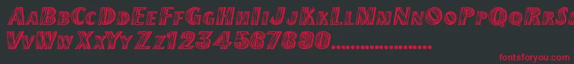 TexMexDisplaySsiExtraBold Font – Red Fonts on Black Background