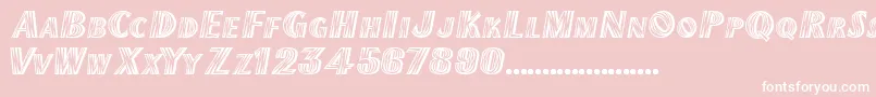 TexMexDisplaySsiExtraBold-Schriftart – Weiße Schriften auf rosa Hintergrund