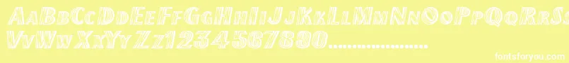 TexMexDisplaySsiExtraBold Font – White Fonts on Yellow Background