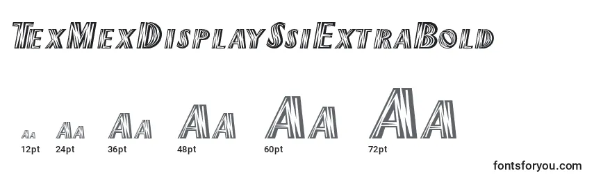 TexMexDisplaySsiExtraBold Font Sizes