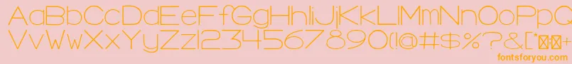 MorningcrescentRegular Font – Orange Fonts on Pink Background