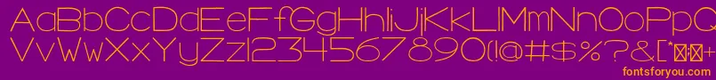 MorningcrescentRegular Font – Orange Fonts on Purple Background