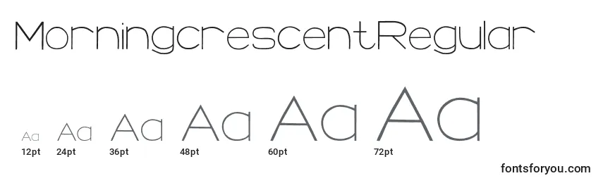 MorningcrescentRegular Font Sizes