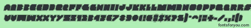 Vxrocketacadital Font – Black Fonts on Green Background