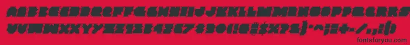 Vxrocketacadital Font – Black Fonts on Red Background