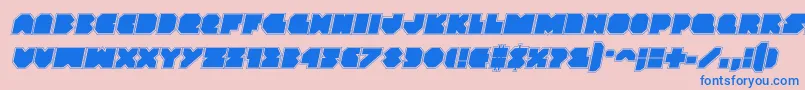 Vxrocketacadital Font – Blue Fonts on Pink Background