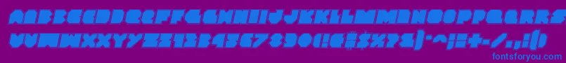 Vxrocketacadital Font – Blue Fonts on Purple Background