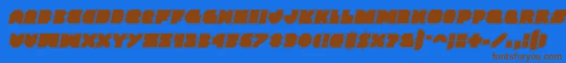 Vxrocketacadital Font – Brown Fonts on Blue Background