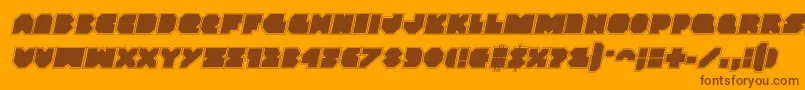 Vxrocketacadital Font – Brown Fonts on Orange Background