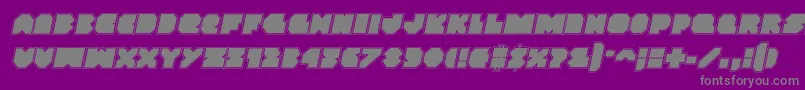 Vxrocketacadital-fontti – harmaat kirjasimet violetilla taustalla