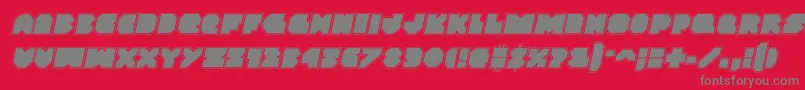 Vxrocketacadital Font – Gray Fonts on Red Background