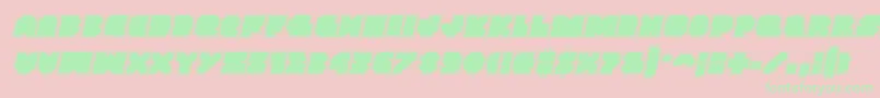 Vxrocketacadital-fontti – vihreät fontit vaaleanpunaisella taustalla