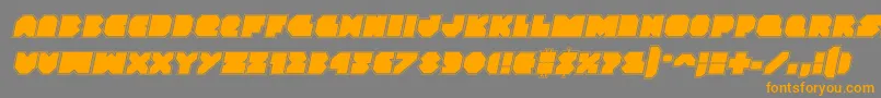 フォントVxrocketacadital – オレンジの文字は灰色の背景にあります。
