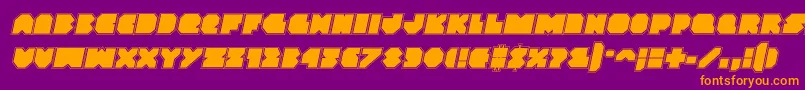 Vxrocketacadital Font – Orange Fonts on Purple Background