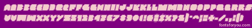 Vxrocketacadital Font – Pink Fonts on Purple Background