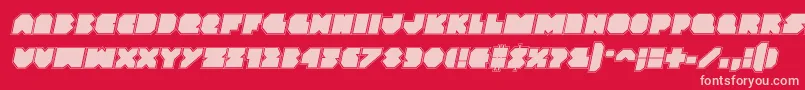 Vxrocketacadital Font – Pink Fonts on Red Background